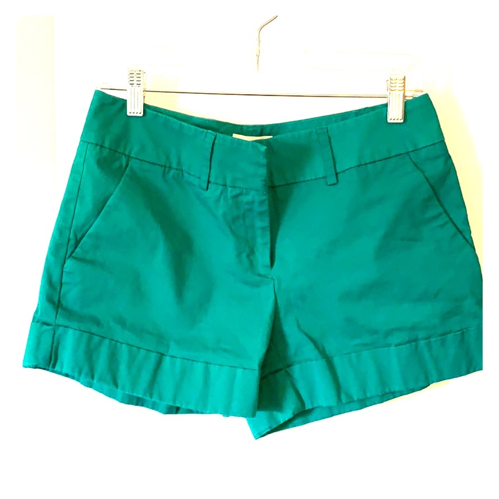 Teal shorts from New York & Company.